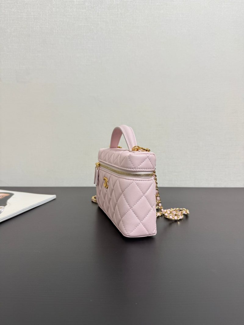 Chanel 2026 Vanity Bag 19cm Pink Quilted Lambskin With Gold Hardware