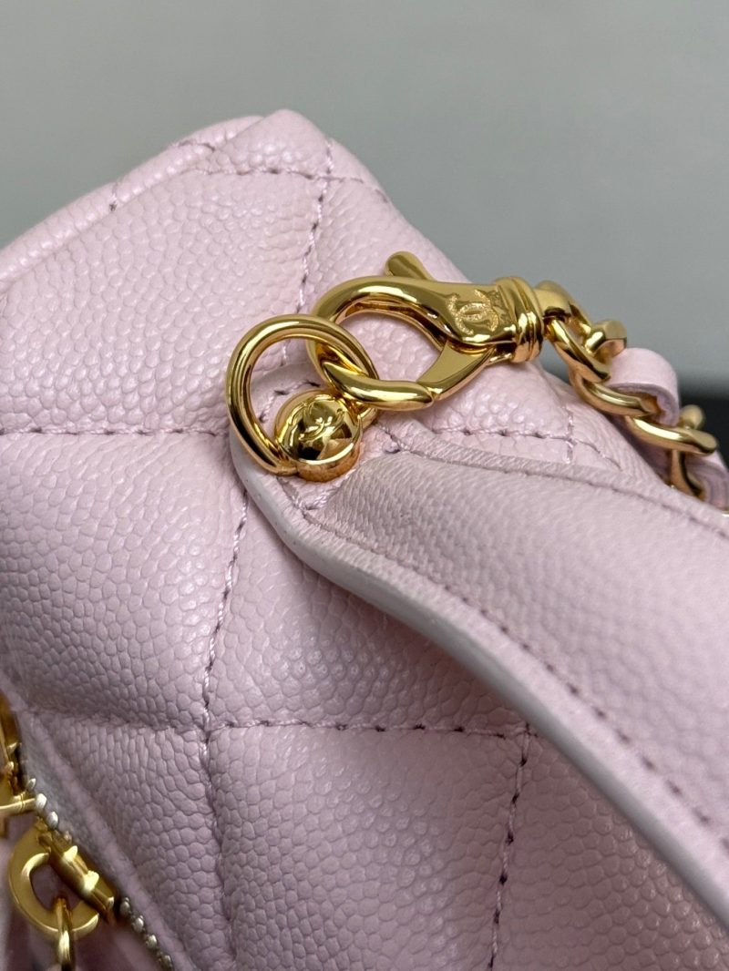 Chanel 2026 Vanity Bag 19cm Pink Quilted Lambskin With Gold Hardware