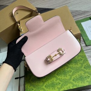 img_545dbde1_20231031_i1698767735_4464_6_jpg DIAMOND HORSEBIT SHOULDER BAG 24 IN LIGHT PINK CALFSKIN GOLD HARDWARE