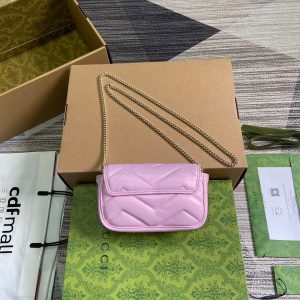 GG MARMONT 16 MINI SHOULDER BAG LIGHT PINK CALFSKIN