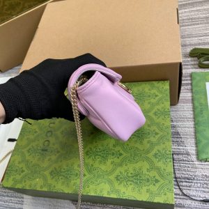 GG MARMONT 16 MINI SHOULDER BAG LIGHT PINK CALFSKIN