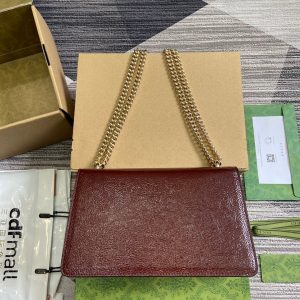 DYONYSUS SMALL SHOULDER BAG 28 IN WINE RED LACQUER EMBOSSED CALFSKIN SILVER HARDWARE