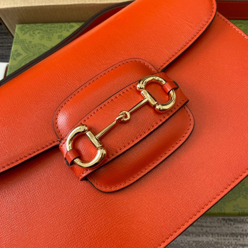 img_545dbde1_20240620_i1718897145_288_0_jpg HORSEBIT 1955 SHOULDER BAG 25 IN ORANGE LAMBSKIN GOLD HARDWARE