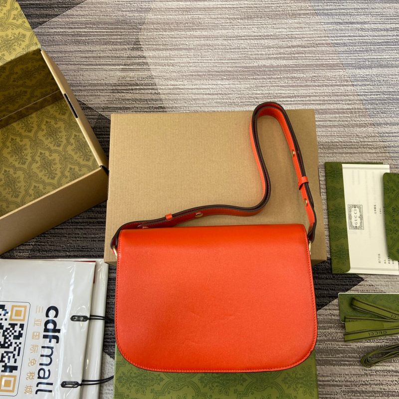 img_545dbde1_20240620_i1718897145_5476_4_jpg HORSEBIT 1955 SHOULDER BAG 25 IN ORANGE LAMBSKIN GOLD HARDWARE