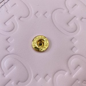 CONTINENTAL WALLET 19 IN LIGHT VIOLET EMBOSSED CALFSKIN GOLD HARDWARE