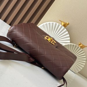 CC 2025 Backpack 30cm Brown Gold Backpack Sheepskin 298104