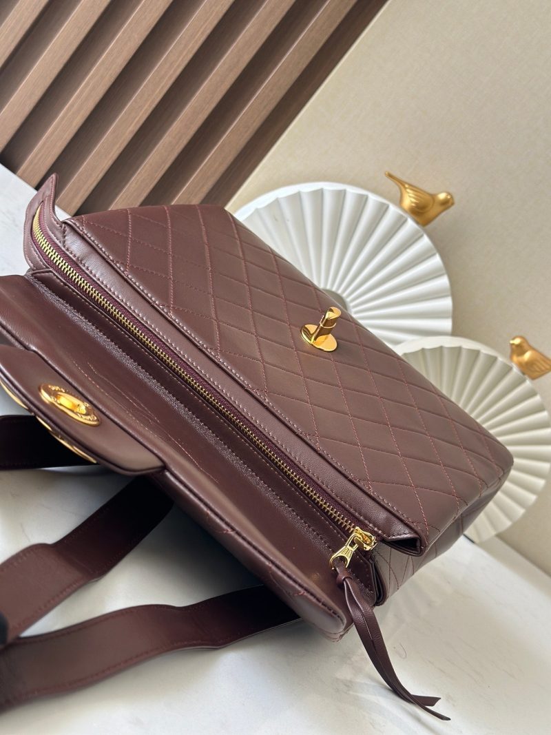 CC 2025 Backpack 30cm Brown Gold Backpack Sheepskin 298104