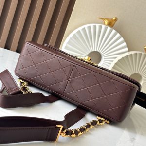 CC 2025 Backpack 30cm Brown Gold Backpack Sheepskin 298104