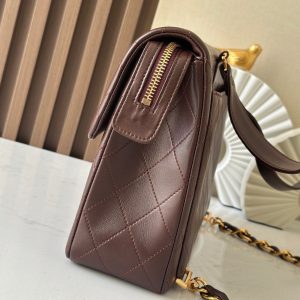 CC 2025 Backpack 30cm Brown Gold Backpack Sheepskin 298104