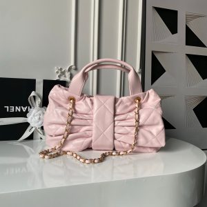 Chanel 25K Bow Bag Pink Gold Calfskin 295190