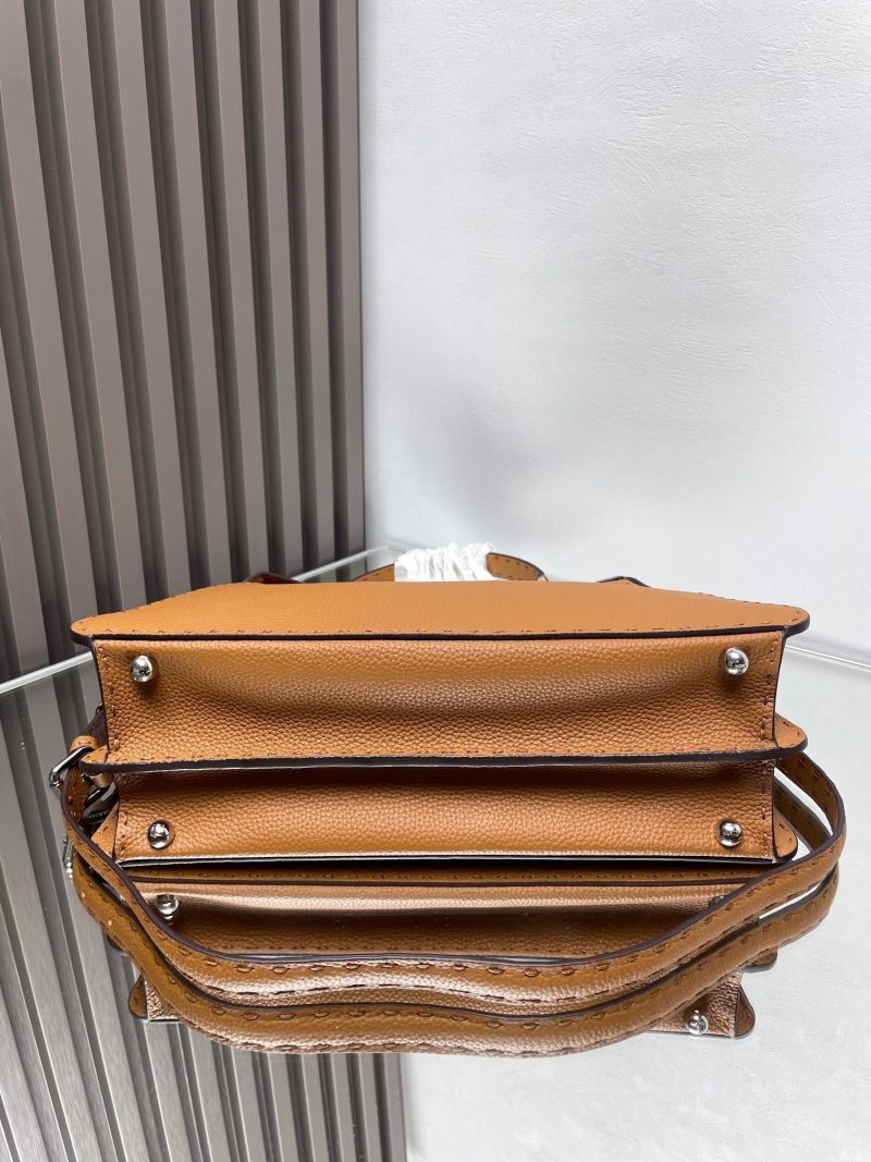 PEEKABOO MEDIUM 33 BROWN CALFSKIN SILVER HARDWARE