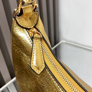 FendiIGRAPHY MEDIUM 29 IN GOLD METALLIC SMOOTH LAMBSKIN GOLD HARDWARE