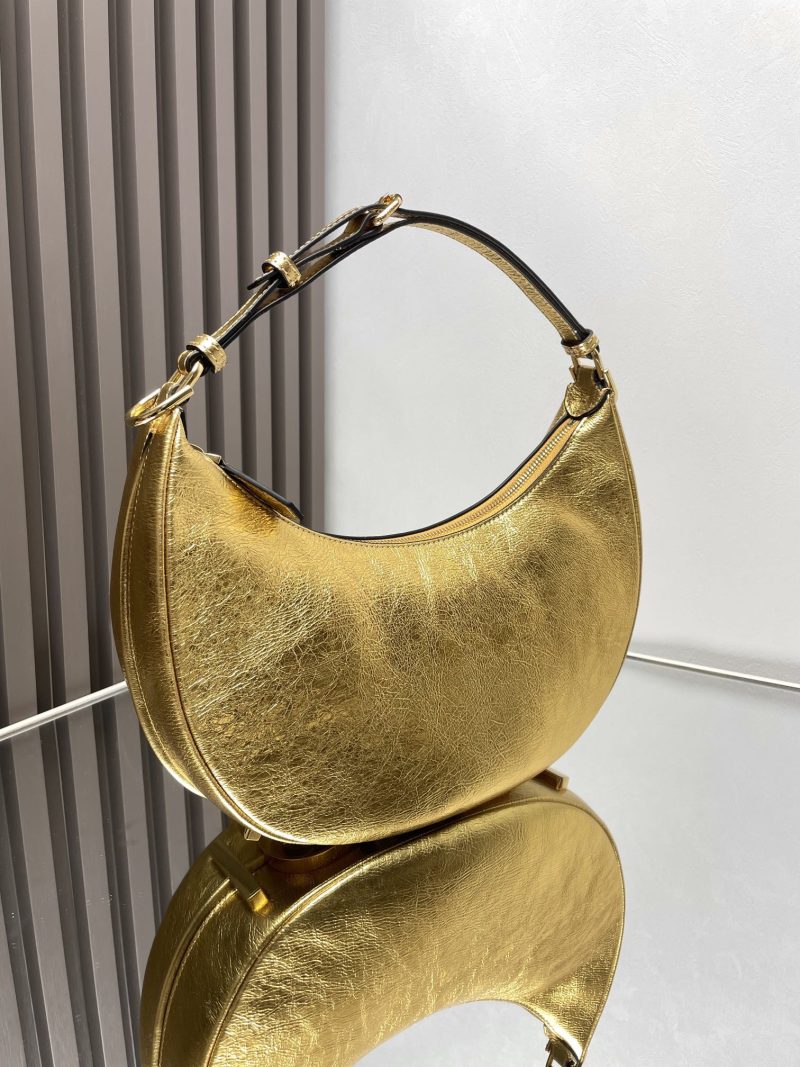 FendiIGRAPHY MEDIUM 29 IN GOLD METALLIC SMOOTH LAMBSKIN GOLD HARDWARE