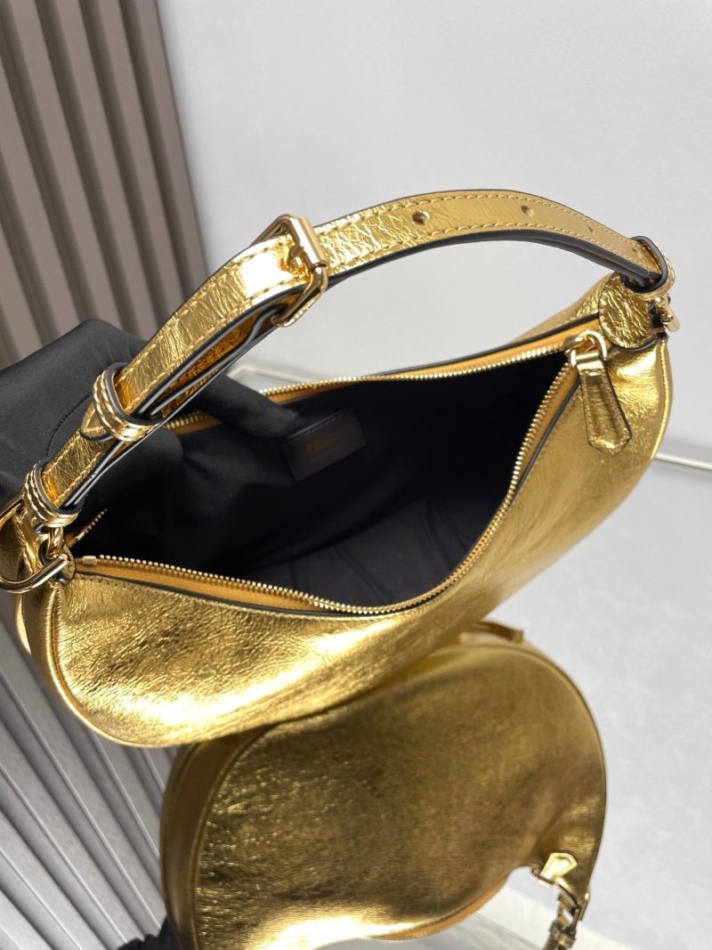 FendiIGRAPHY MEDIUM 29 IN GOLD METALLIC SMOOTH LAMBSKIN GOLD HARDWARE