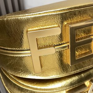 FendiIGRAPHY MEDIUM 29 IN GOLD METALLIC SMOOTH LAMBSKIN GOLD HARDWARE