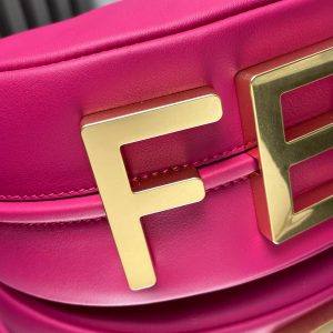 FendiIGRAPHY MEDIUM 29 IN BRIGHT PINK SMOOTH LAMBSKIN GOLD HARDWARE