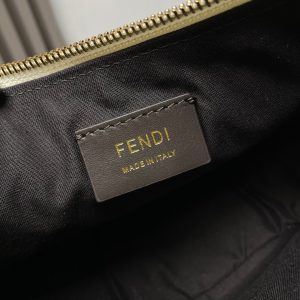 FendiIGRAPHY MEDIUM 29 IN WHITE AND ORANGE TRIM SMOOTH LAMBSKIN GOLD HARDWARE