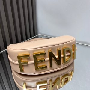 FendiIGRAPHY MEDIUM 29 IN BISQUE SMOOTH LAMBSKIN GOLD HARDWARE