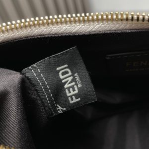 FendiIGRAPHY MEDIUM 29 IN SILVER METALLIC SMOOTH LAMBSKIN GOLD HARDWARE