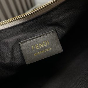 FendiIGRAPHY MEDIUM 29 IN SILVER METALLIC SMOOTH LAMBSKIN GOLD HARDWARE