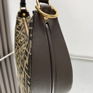 FendiIGRAPHY MEDIUM 29 IN GURKHA JACQUARD FABRIC FF MOTIF GOLD HARDWARE