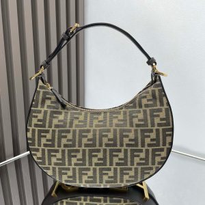 FendiIGRAPHY MEDIUM 29 IN GURKHA JACQUARD FABRIC FF MOTIF GOLD HARDWARE