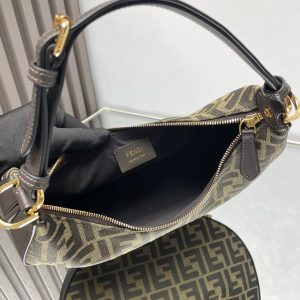 FendiIGRAPHY MEDIUM 29 IN GURKHA JACQUARD FABRIC FF MOTIF GOLD HARDWARE