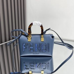 BY THE WAY MINI 18 IN AEGEAN BLUE LAMBSKIN GOLD HARDWARE