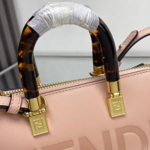 BY THE WAY MINI 18 IN ROSE FOG EMBOSSED CALFSKIN GOLD HARDWARE