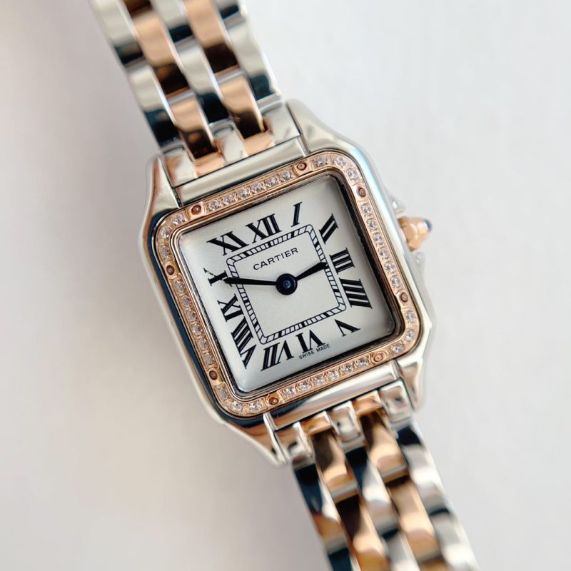 img_78aebd60_20241109_i1731081928_5691_1_jpg Panthere 22mm Pink Gold Silver Diamond Bezel Double Chain 44cm