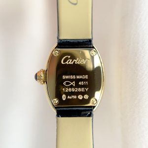 Baignoire Gold Case Black Leather Strap