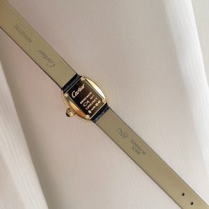 Baignoire Gold Case Black Leather Strap