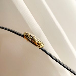 Baignoire Gold Case Black Leather Strap