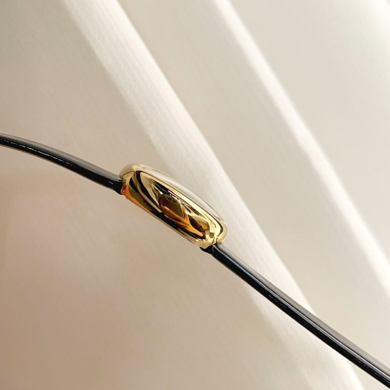 Baignoire Gold Case Black Leather Strap