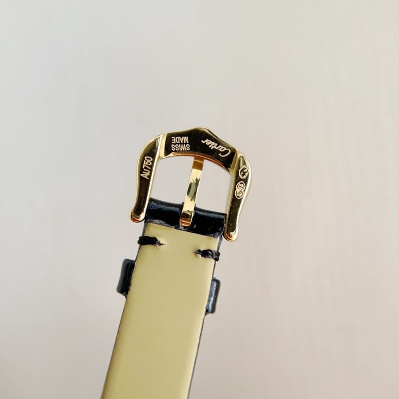 Baignoire Gold Case Black Leather Strap