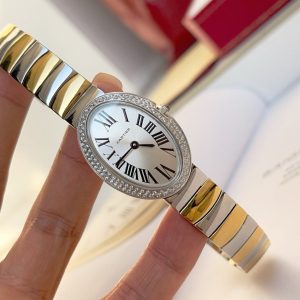 Baignoire 23mm Tow-Tone Yellow Gold Double Row Diamond Bezel