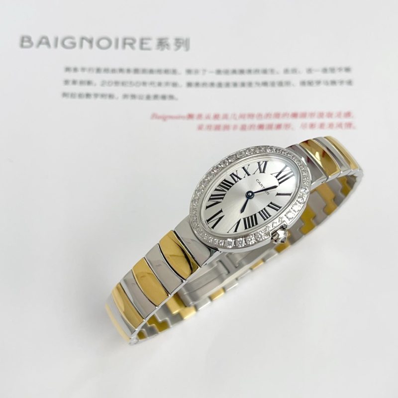 Baignoire 23mm Tow-Tone Yellow Gold Diamond Bezel