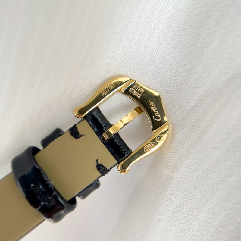 Baignoire Gold Case Black Leather Black Dial