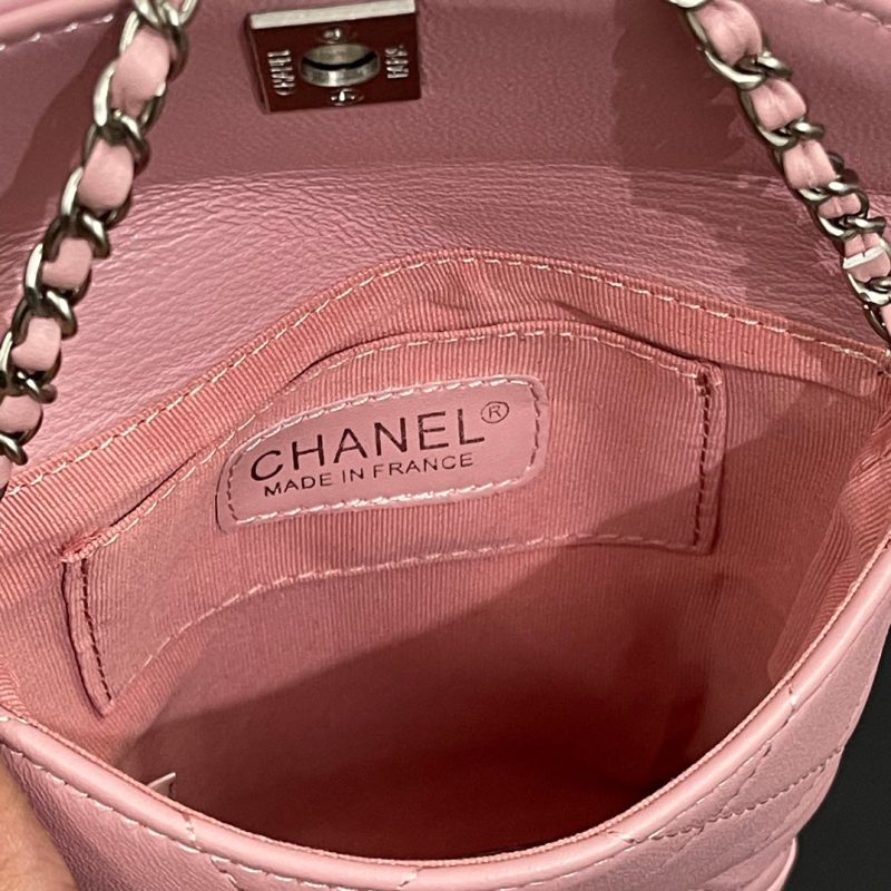 CC Phone Holder Bag 17cm Pink Lambskin