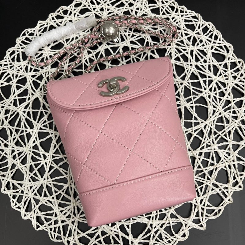 CC Phone Holder Bag 17cm Pink Lambskin