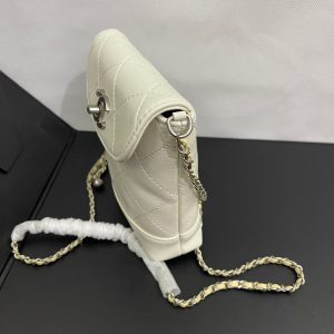 CC Phone Holder Bag 17cm Ivory Lambskin