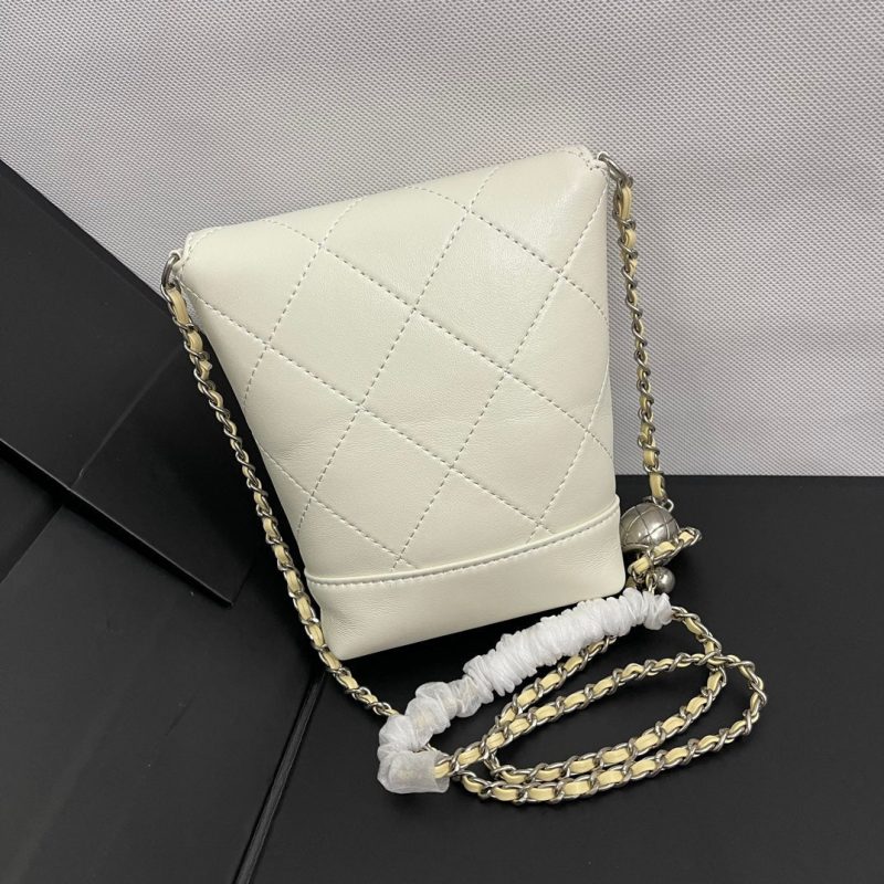 CC Phone Holder Bag 17cm Ivory Lambskin