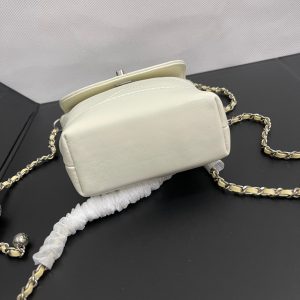 CC Phone Holder Bag 17cm Ivory Lambskin