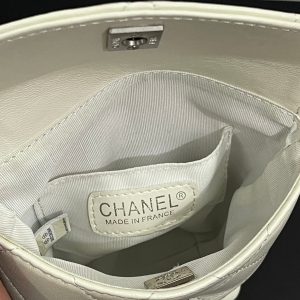 CC Phone Holder Bag 17cm Ivory Lambskin