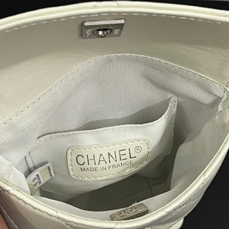 CC Phone Holder Bag 17cm Ivory Lambskin