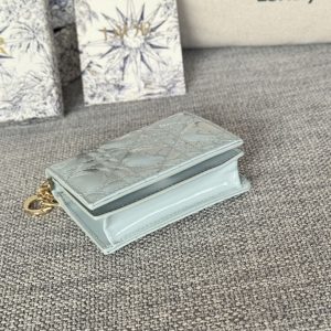 img_80e46a01_20231126_i1700988742_4783_1_jpg CD Caro 11cm Compact Wallet Shiny Cloud Blue Calfskin