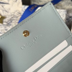 img_80e46a01_20231126_i1700988743_6203_8_jpg CD Caro 11cm Compact Wallet Shiny Cloud Blue Calfskin