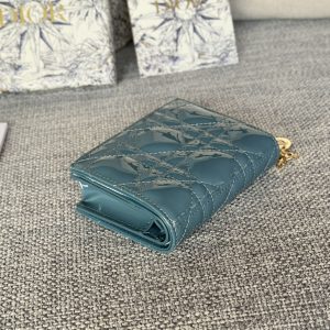 img_80e46a01_20231126_i1700989016_8824_8_jpg CD Caro 11cm Compact Wallet Shiny Teal Calfskin