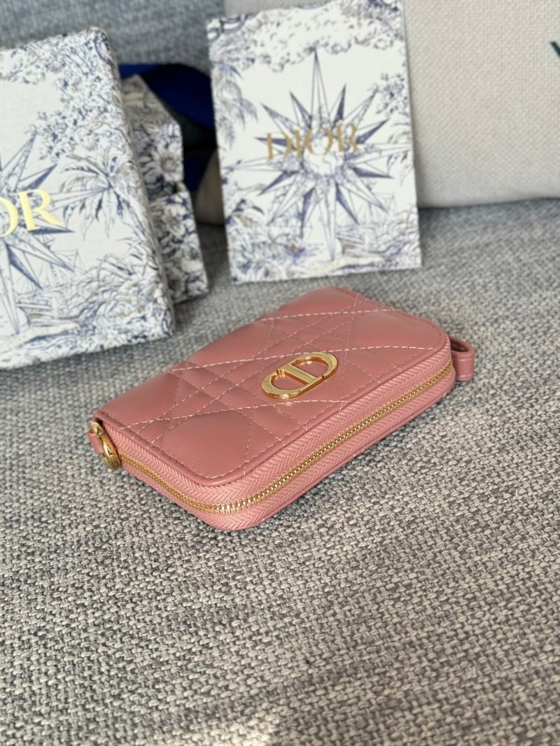img_80e46a01_20231227_i1703672698_2699_0_jpg CD Logo Caro 11cm Compact Wallet Dark Pink Calfskin