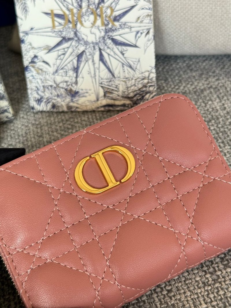 img_80e46a01_20231227_i1703672698_7869_0_jpg CD Logo Caro 11cm Compact Wallet Dark Pink Calfskin